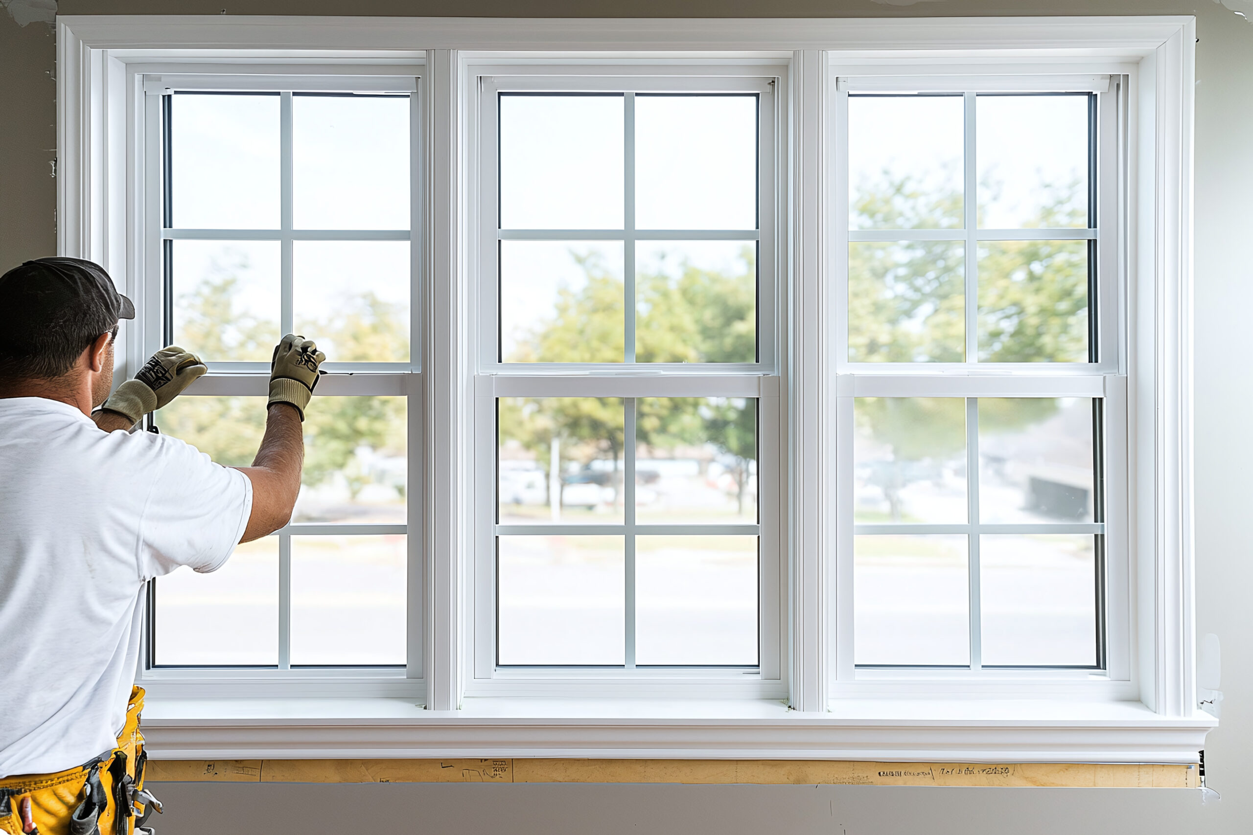 Professional retrofit window installation in Southern California with guaranteed no stucco damage.