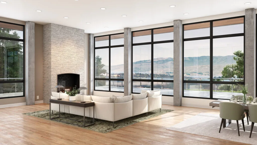 Energy-efficient fiberglass and vinyl windows for California homes.